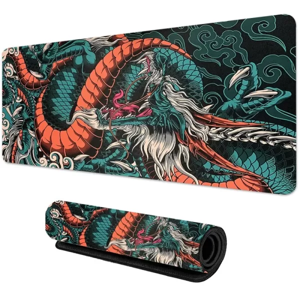 Dragão japonês grande mousepad para jogos xxl teclado gamer mouse pad na mesa velocidade tapete de mesa anime 900x400 700x300 tapetes de mouse - Imagem 3