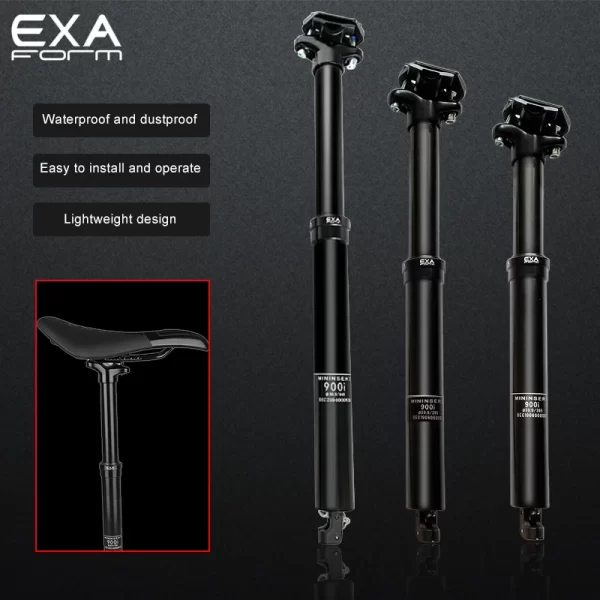 Kindshock ks exa 900i hidráulico gota espigão selim mountain bike fio controle elevador tubo do assento roteamento interno espigão