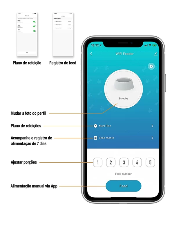 Newpet 4l alimentador automático de cão gato wifi inteligente dispensador de comida para animais de estimação para alimentos secos cães kibble dispensador com controle app tuya - Imagem 6
