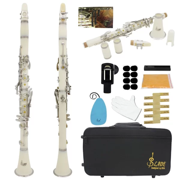 Slade 17 teclas 6 anéis clarinete bb baquelite corpo clarinete profissional blackwinds instrumento musical de sopro kit iniciante - Imagem 6