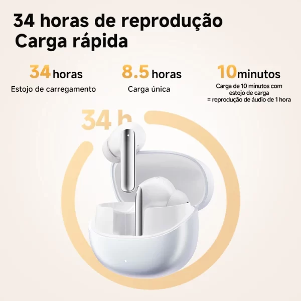 QCY-MeloBuds Pro ANC Fones de ouvido sem fio, Hi-Res, LDAC, Fones de ouvido Bluetooth 5.3, Conexão multiponto, detecção intra-auricular, 46dB, 6 Mic - Imagem 6