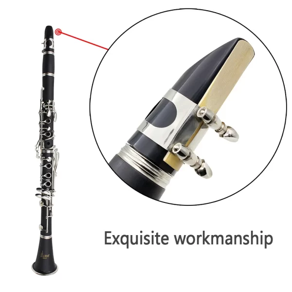 Slade clarinete bb 17 teclas 6 anéis clarinetto blackwinds portátil baquelite clarinete profissional instrumentos de sopro - Imagem 4
