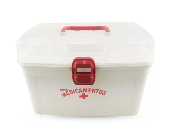 Porta Medicamentos Maleta Primeiros Socorros Grande Com Bandeja - Imagem 4