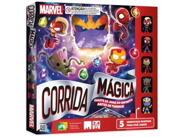 Jogo de Tabuleiro Corrida Mágica Marvel Avengers - Imagem 3