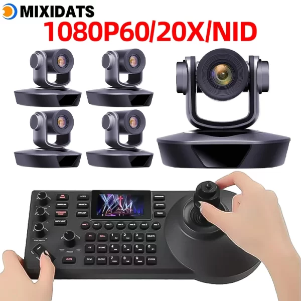 1080P60fps PTZ Câmera NDI POE 20X Zoom Conferência para Reunião de Negócios da Igreja 1pc Controlador de câmera NDI PTZ para videoconferência 1-8pcs - Imagem 6