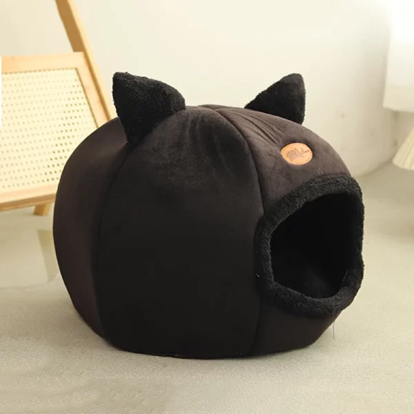 Novo conforto de sono profundo no inverno cama de gato iittle esteira cesta pequena casa do cão produtos animais de estimação tenda aconchegante caverna ninho interior cama gato - Imagem 6