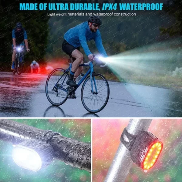 Lanterna Traseira de Bicicleta Recarregável USB à Prova d'Água - Imagem 3