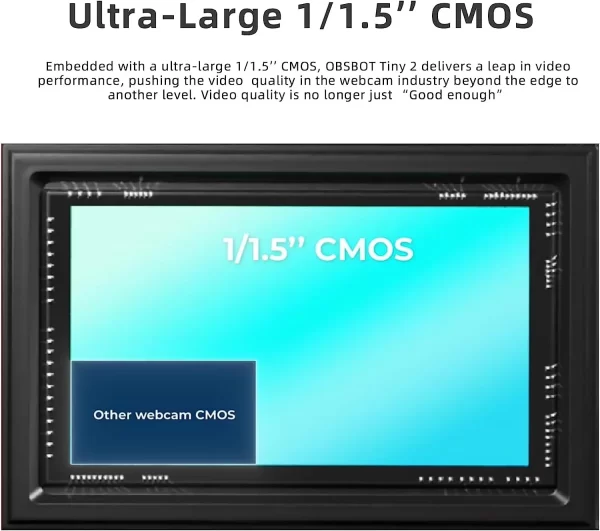Obsbot minúsculo 2 4k alimentado por ia ultra grande rastreamento ai zoom automático controle de voz 1/1.5 ''cmos hd webcam para videoconferência ao vivo - Imagem 6