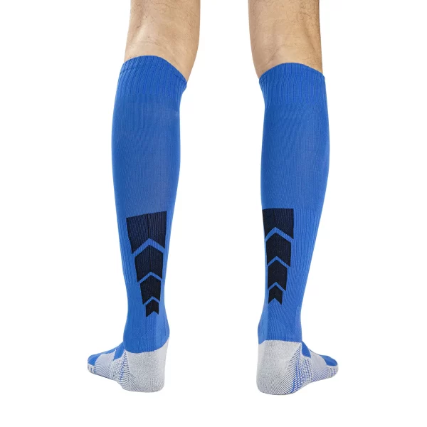 Frete grátis Kit 4 Meias esportivas masculinas de futebol acima do joelho com sola meias cano longo antiderrapantes - Imagem 2