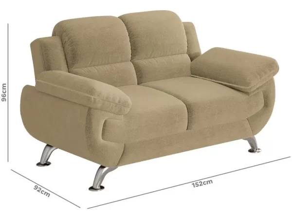 Sofá 2 Lugares Suede Spazium Linoforte - Imagem 5