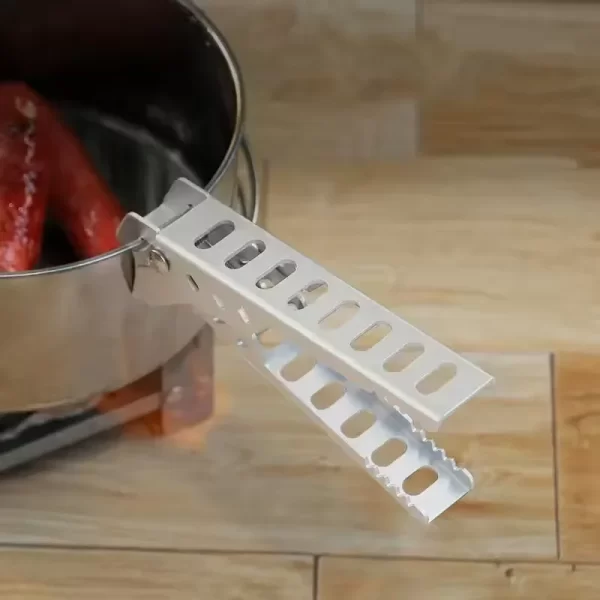 Clipe de piquenique de acampamento ao ar livre portátil clipe de comida anti escaldadura clipe tigela pote braçadeira ferramentas cozinha do agregado familiar utensílios de mesa acessórios - Imagem 4