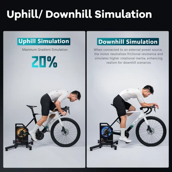 Cycplus t2 ciclismo indoor casa trainer unidade direta exercício bicicleta treinamento rolo ant + ble 5.0 medidor de energia - Imagem 5