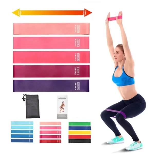 Faixas de Resistência para Yoga e Fitness - Conjunto com 5 Níveis