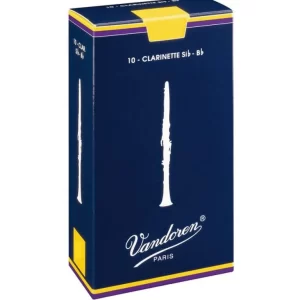 Palheta Vandoren Tradicional Clarinete Bb 2,5 - Caixa com 10 Unidades