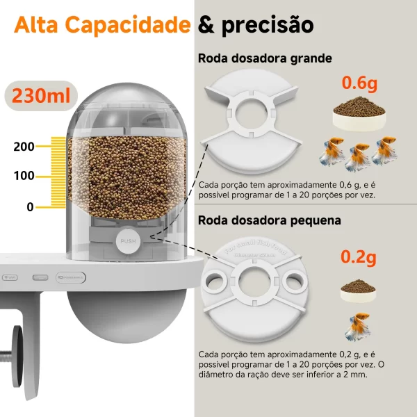 Newpet WiFi alimentador automático de peixes com câmera HD e aplicativo alimentador de peixes inteligente alimentador automático de peixes adequado para aquários de tanques de peixes - Imagem 4