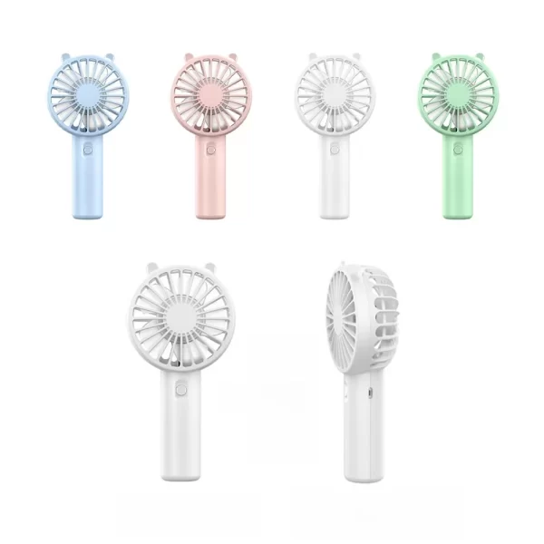 Mini ventilador portátil usb recarregável ventiladores mesa com base pequena maquiagem cílios refrigerador feminino meninas escritório ao ar livre branco - Imagem 5