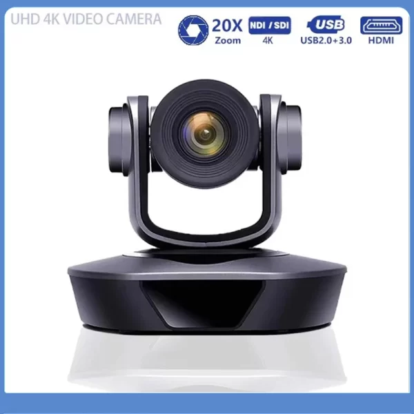 Câmera 4K PTZ 10x 20x zoom HDMI, SDI, LAN, USB, NDI, POE, 60FPS, 30FPS Câmera de videoconferência com suporte para transmissão ao vivo da igreja - Imagem 6