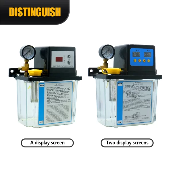 HLTNC 110V 220V Bomba de óleo de lubrificação automática eletromagnética com tanque de 2L e medidor de pressão para lubrificação de gravador CNC - Imagem 5