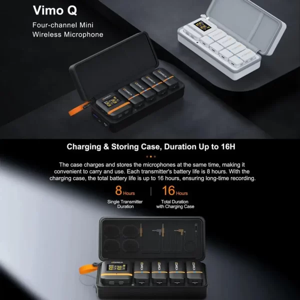 【Do Brasil】COMICA Vimo Q Sistema de microfone de lapela sem fio com cancelamento de ruído Microfone de lapela para câmera, iPhone, Android, PC, etc. - Imagem 3