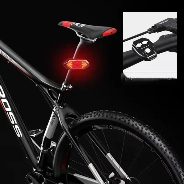 Luz Traseira para Bicicleta USB Recarregável com Controle Remoto - Imagem 3