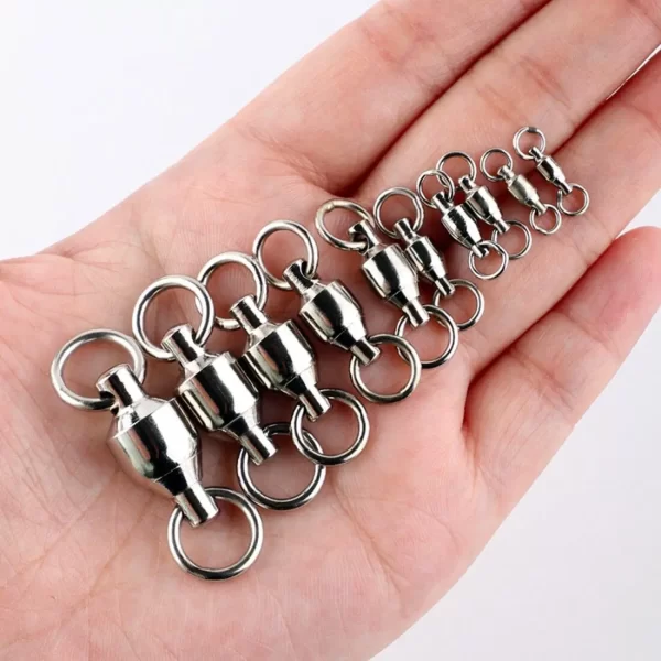 FishTrip Rolamento de Esferas Gira 10-100pcs Anel de Solda Giratória de Pesca de Aço Inoxidável Pesado Giratório de Água Salgada Pesquinho - Imagem 6