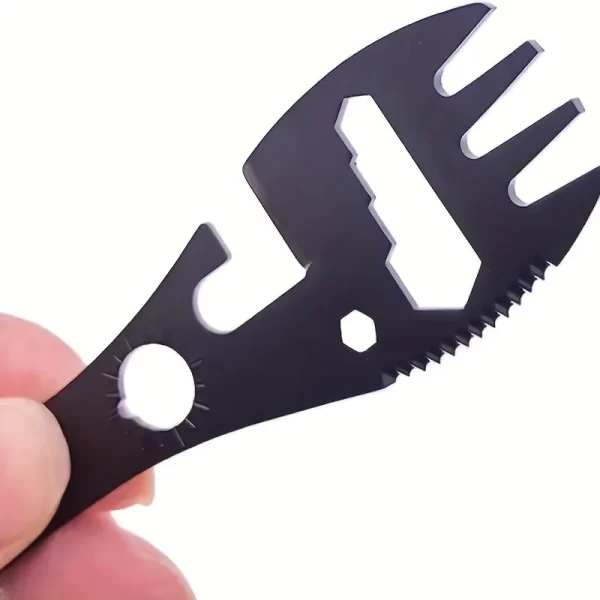 Colher de talheres multifuncional, multiferramenta, abridor de latas, talheres de garrafa portátil, multiferramenta, utensílio de acampamento, garfo, stainles - Imagem 4