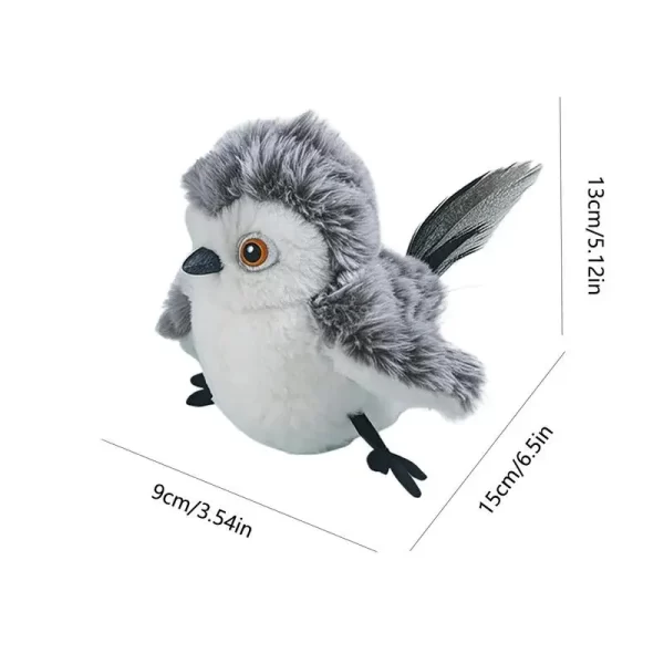 Chirping pássaro gato brinquedo toque ativado interativo gato exercício brinquedos gato brinquedo com som e pena brinquedo de gato automático para interior - Imagem 6
