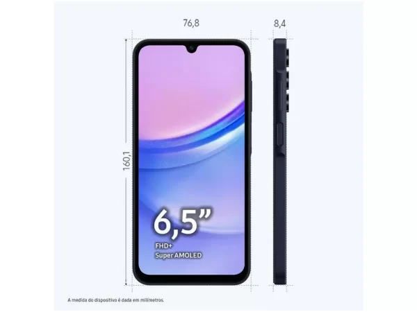 Smartphone Samsung Galaxy A15 6,5" 128GB Azul Escuro 4G 4GB RAM Câm. Tripla 50MP + Selfie 13MP 5000mAh Dual Chip - Imagem 6