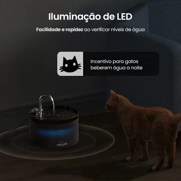 2l ultra-silencioso gato fonte de água filtro inteligente automático pet cão dispensador de água & bomba de prevenção de queimaduras recircular filtrin - Imagem 5