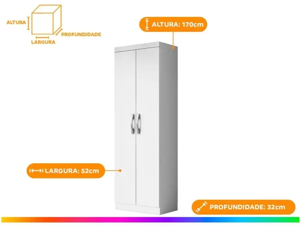 Armário Multiuso 2 Portas Aramóveis New - Imagem 2