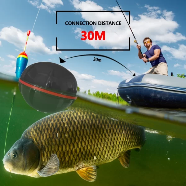 Smart Fish Finder Smartphone sem fio, Fish Finder, GPS Sonar, Tablet, lago, barco, App Mar, novo, 125KHz, 60m - Imagem 2