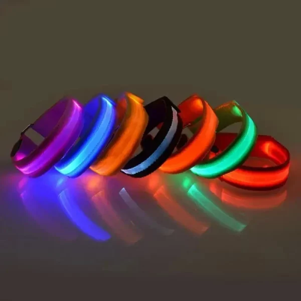 Braçadeira de Corrida Noturna USB Recarregável - Cinto de Segurança para Ciclismo e Esportes ao Ar Livre - Imagem 4