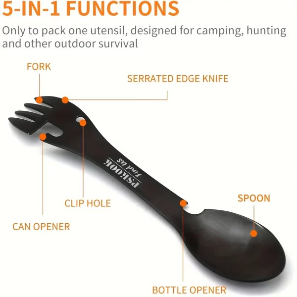 Ferramenta de Sobrevivência 5 em 1 para Camping Outdoor - Imagem 4