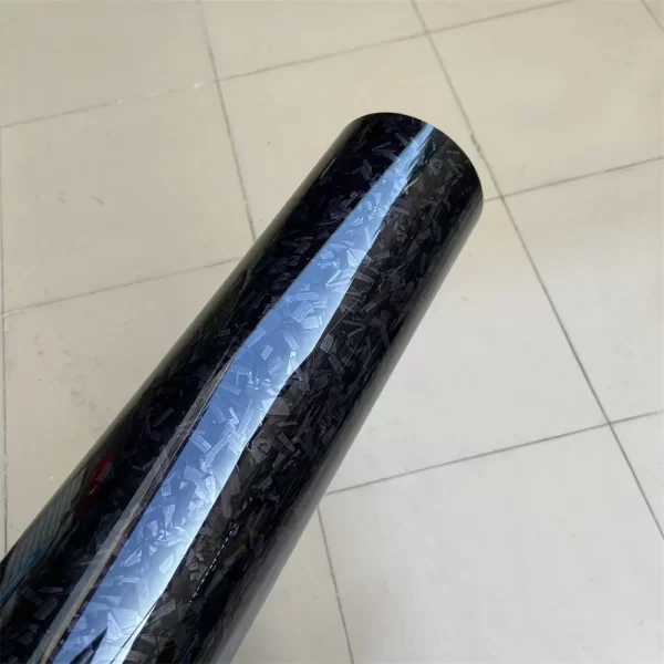 Preto brilhante forjado fibra de carbono vinil carro envoltório fantasma camo auto diy estilo interior adesivos para embrulho da motocicleta - Imagem 6