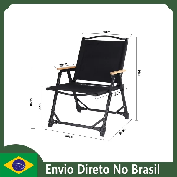 Cadeira Dobrável Ao Ar Livre Portátil Liga de Alumínio Acampamento Lazer Cadeira Portátil Adequada para Camping Pesca