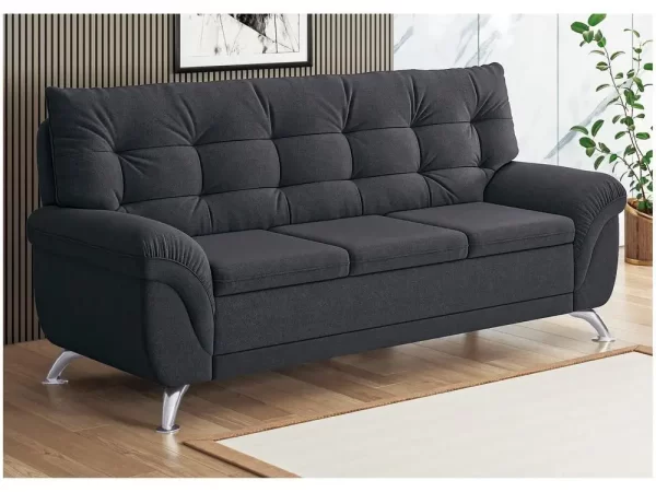 Sofá 3 Lugares Suede Atrium Linoforte
