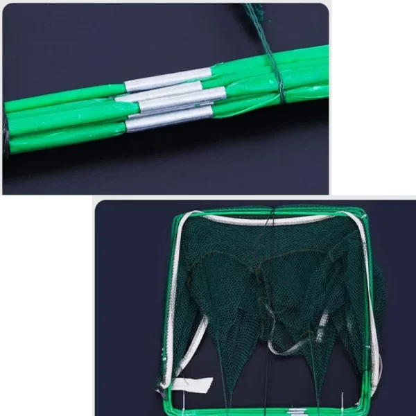 Malha para rede de pesca/equipamento/gaiola dobrável coletor de lagostim fundição/rede de peixes caranguejo/escavouro/gravos/fundir/aldas armadilhas pesca - Imagem 5