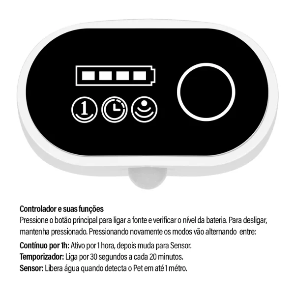 Newpet 2.6L Fonte de água automática para gatos 4000mAh Bebedor sem fio para animais de estimação Recarga USB Bateria e sensor 2 em 1 dispensador - Imagem 4