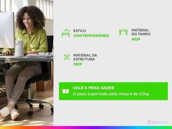 Mesa para Computador Politorno Office - Imagem 2