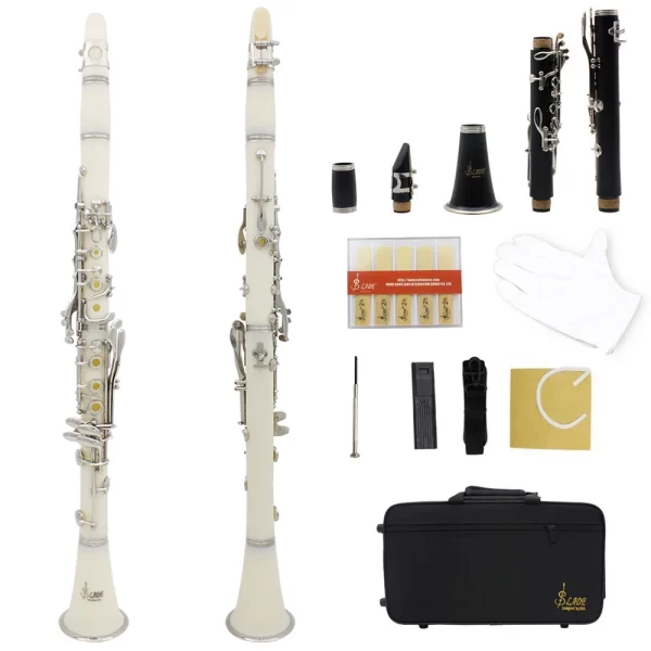 Slade bb 17 teclas clarinete profissional estudante iniciante com estojo pano de limpeza chave de fenda palhetas acessórios - Imagem 2