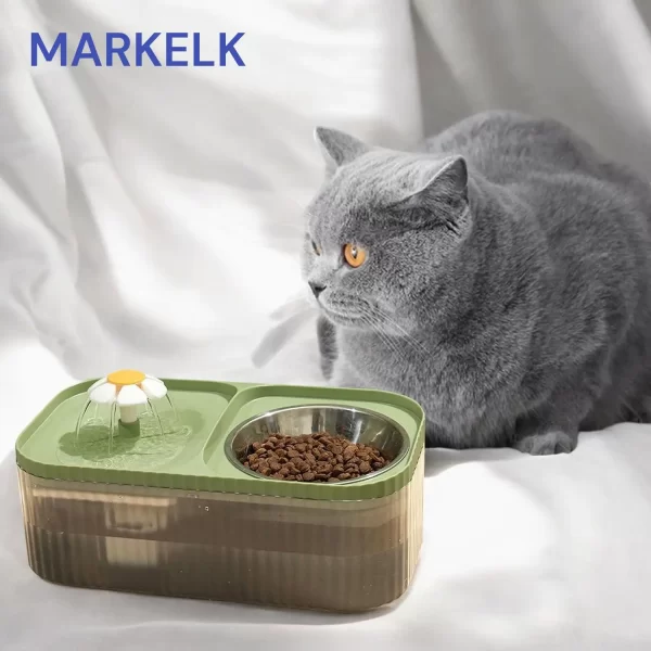 Bebedouro 2 em 1 para gatos e animais estimação – com 3L, comedouro e dispensador de água - Imagem 4