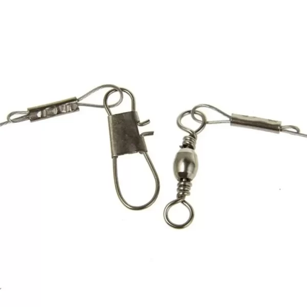 Alta Carbono Aço Inoxidável String Fish Hook, Segurança Snaps Líder, Traço com Snap, Linha De Fio De Pesca, Fio De Corda, Qualidade - Imagem 3