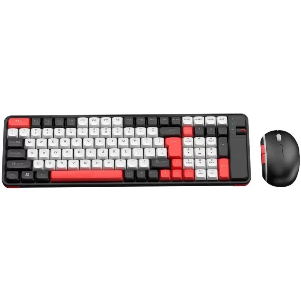 Kit Teclado Mouse Gamer Knup Vermelho BT Wireless 2.4 Knup TE-129 - Imagem 2