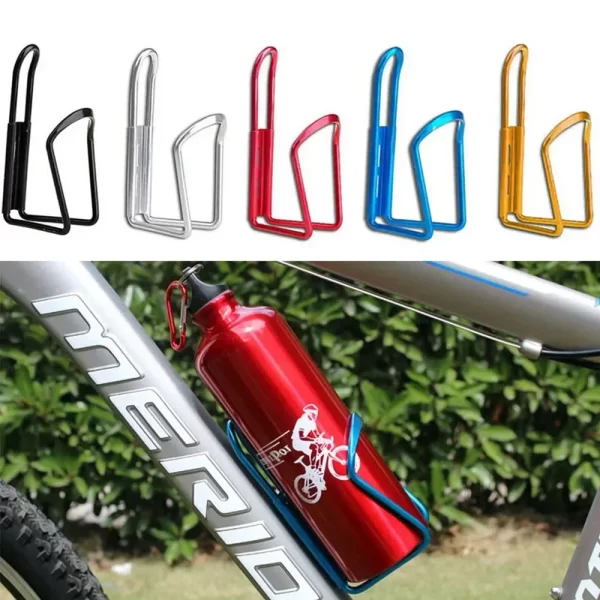 Suporte de garrafa de bicicleta liga de alumínio ciclismo bebida garrafa de água rack titular montagem para montanha dobrável gaiola - Imagem 2