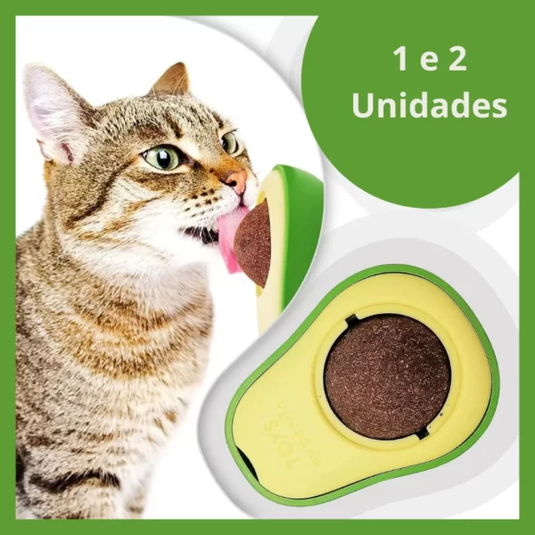 Abacate De Brinquedo Para Gatos Com Catnip Erva Gato Natural - Imagem 2