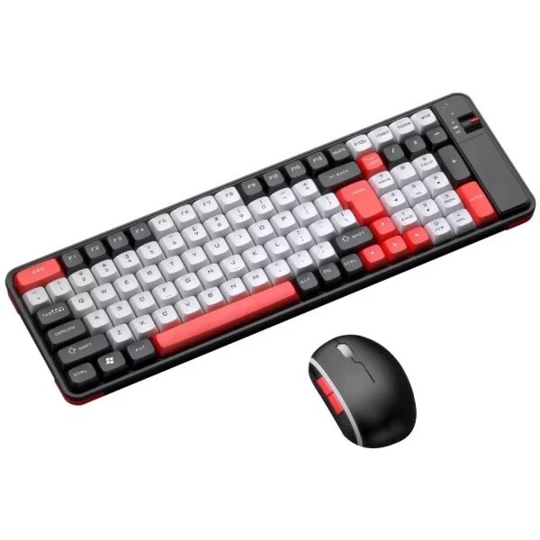 Kit Teclado Mouse Gamer Knup Vermelho BT Wireless 2.4 Knup TE-129