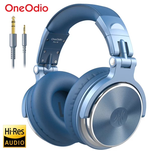 Oneodio pro 10 com fio dj fones de ouvido baixo estéreo gaming headset com microfone para telefone estúdio monitor fone para gravação