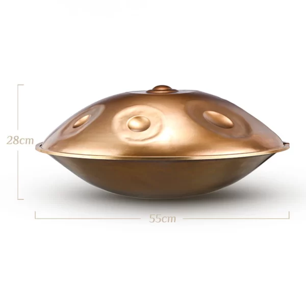 Tambor de mão dourado 432 Hz/440 Hz com língua de aço para ioga, instrumento de meditação, iniciante, presente de tambor, 22 polegadas, 9, 10,12,14,17 notas - Imagem 5