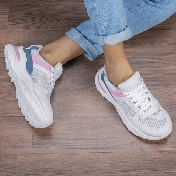 Tênis Esportivo Cloe Feminino GuGi Caminhada Leve e Confortável Para o Dia a Dia em Camurça 621-GG - Imagem 4