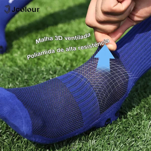 Cores Brilhantes Moda Meias Esportivas,Novo design, Antiderrapante e respirável,,Meias futebol, Meias de corrida,Meias poliamida - Imagem 4